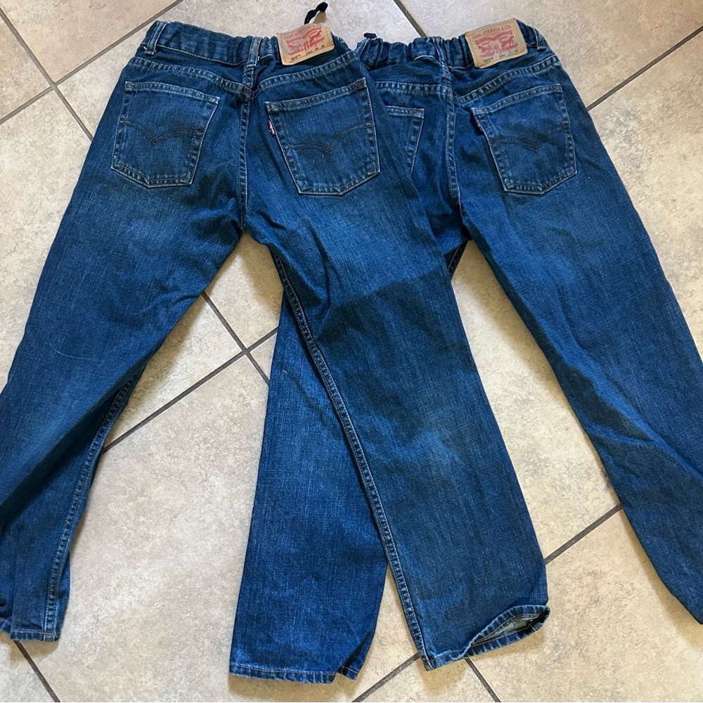 Levi's Men's Dark Blue Straight-Leg Jeans (Two Pairs ) 505 12 Reg 26 x 26